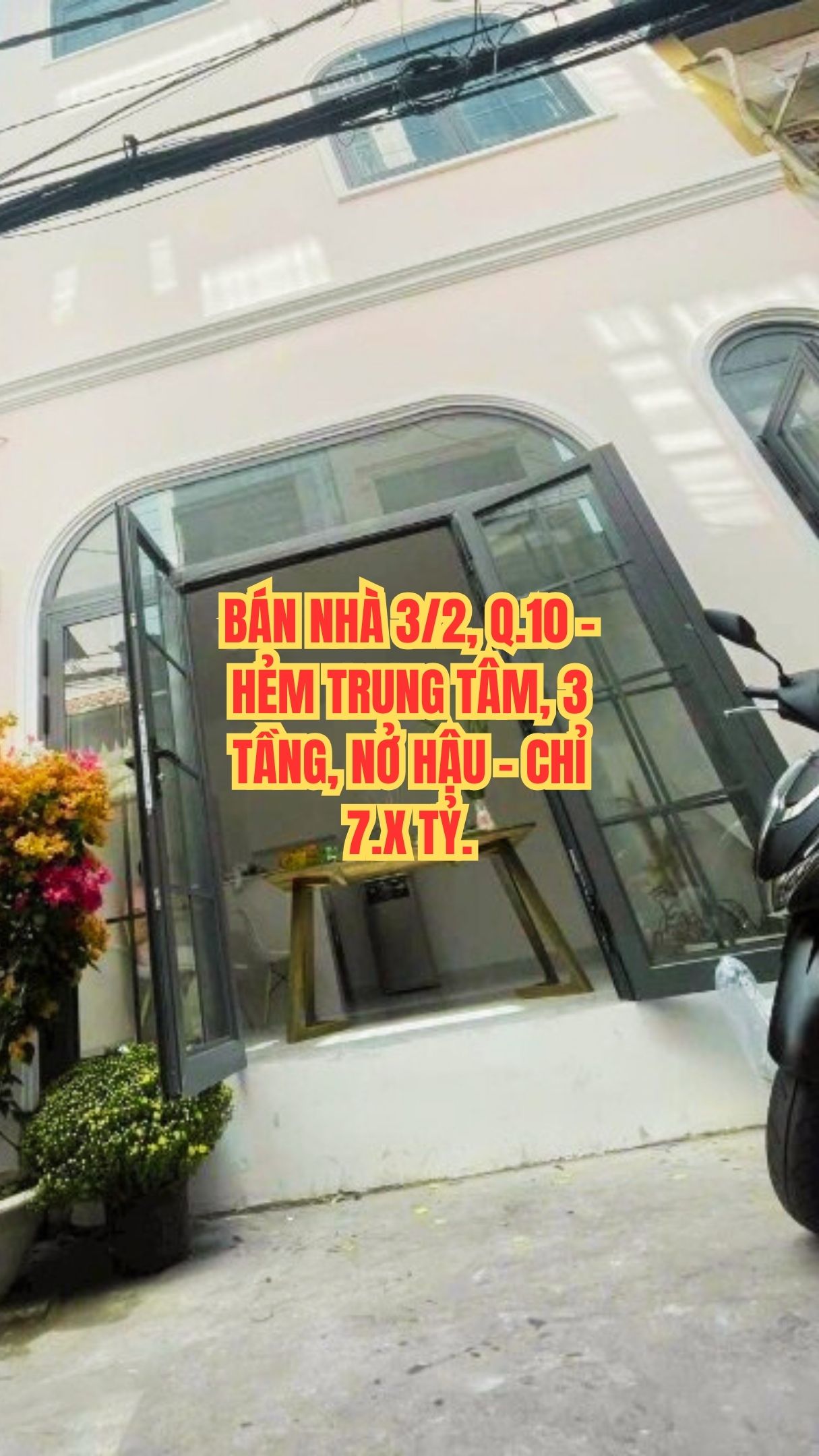 BÁN NHÀ 3/2, Q.10 - HẺM TRUNG TÂM, 3 TẦNG, NỞ HẬU - CHỈ 7.X TỶ.