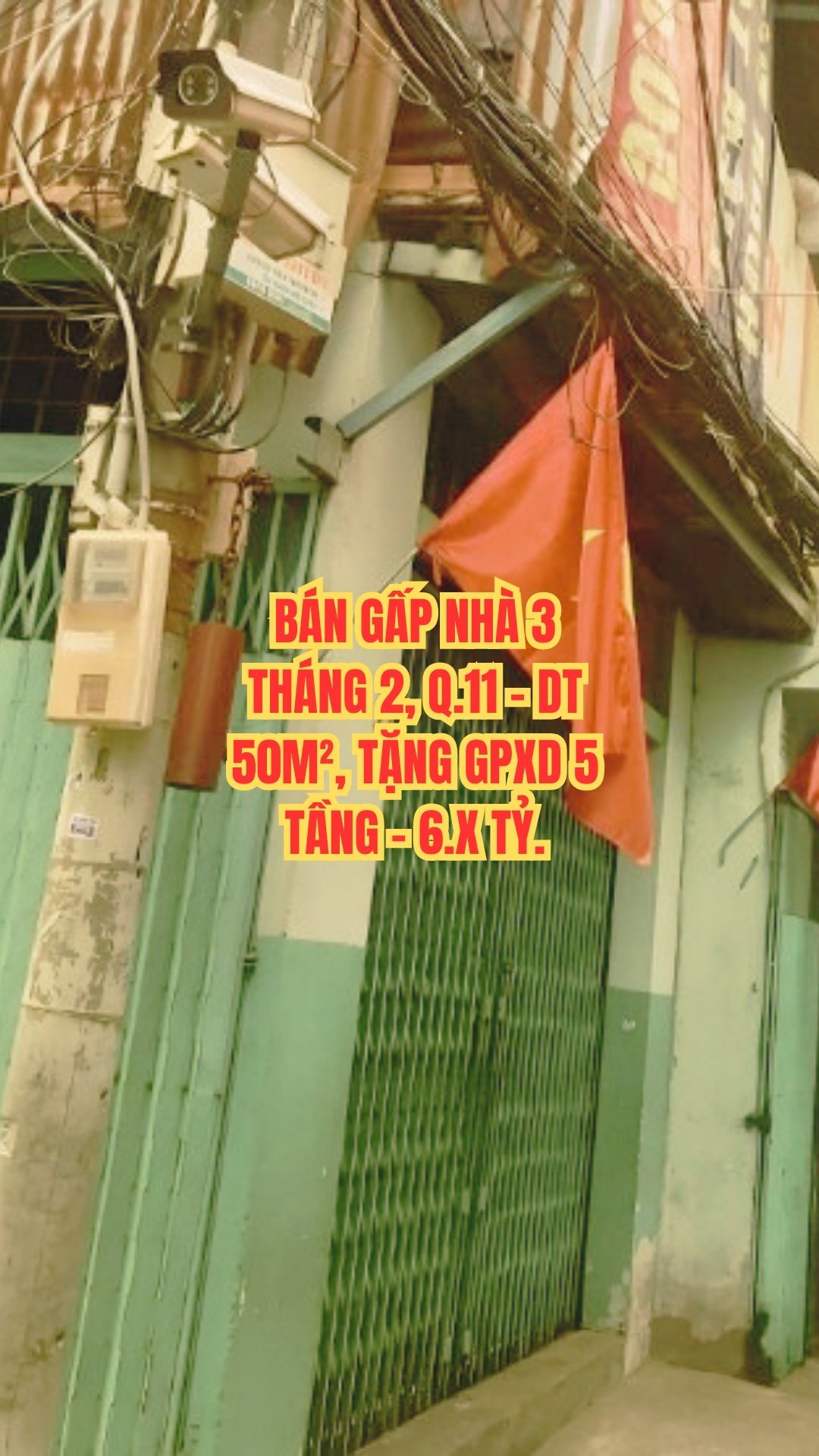 BÁN GẤP NHÀ 3 THÁNG 2, Q.11 - DT 50M², TẶNG GPXD 5 TẦNG - 6.X TỶ.