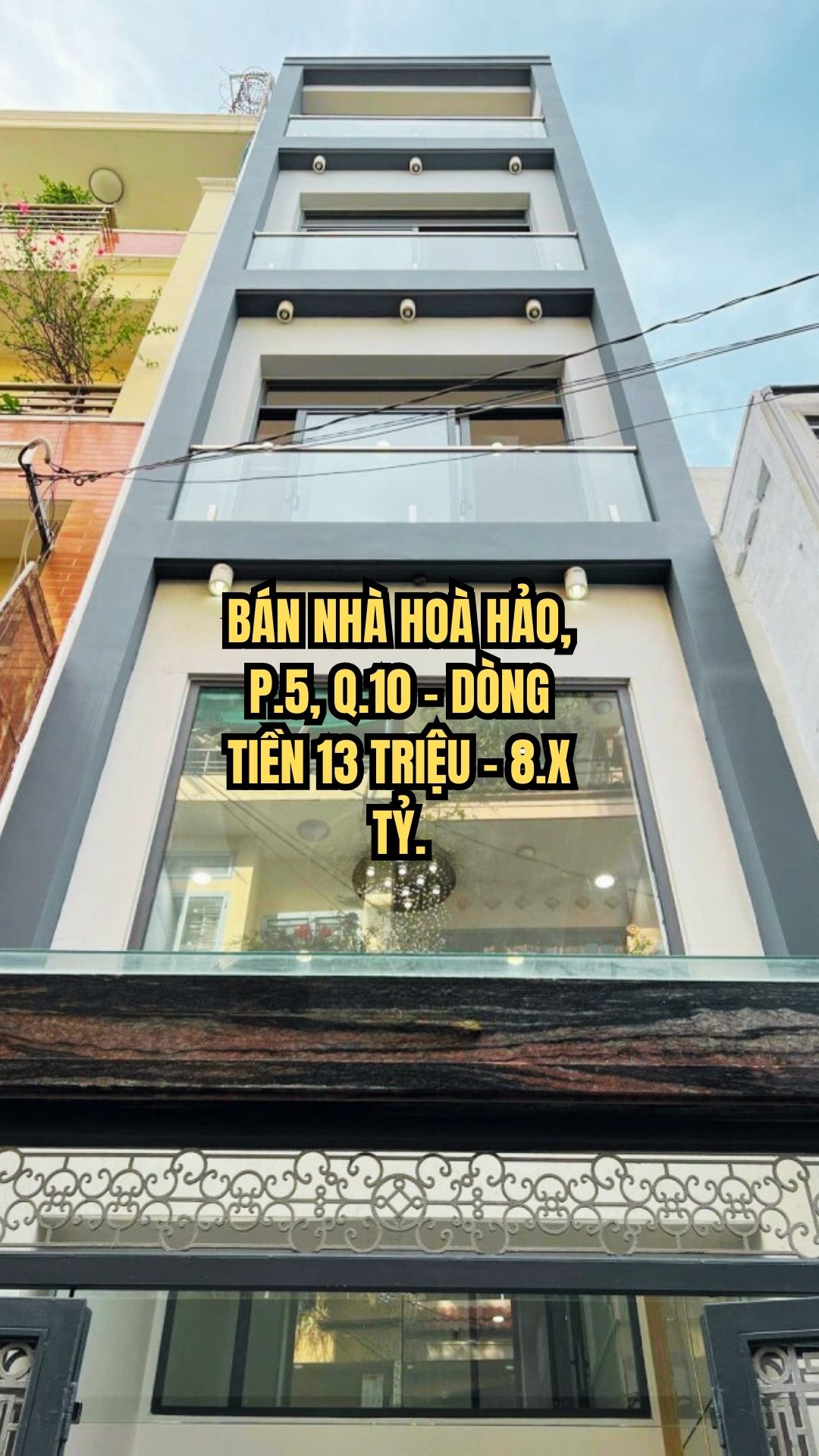 BÁN NHÀ CMT8, P.11, Q.3 - THANG MÁY, NỞ HẬU - 8.X TỶ.