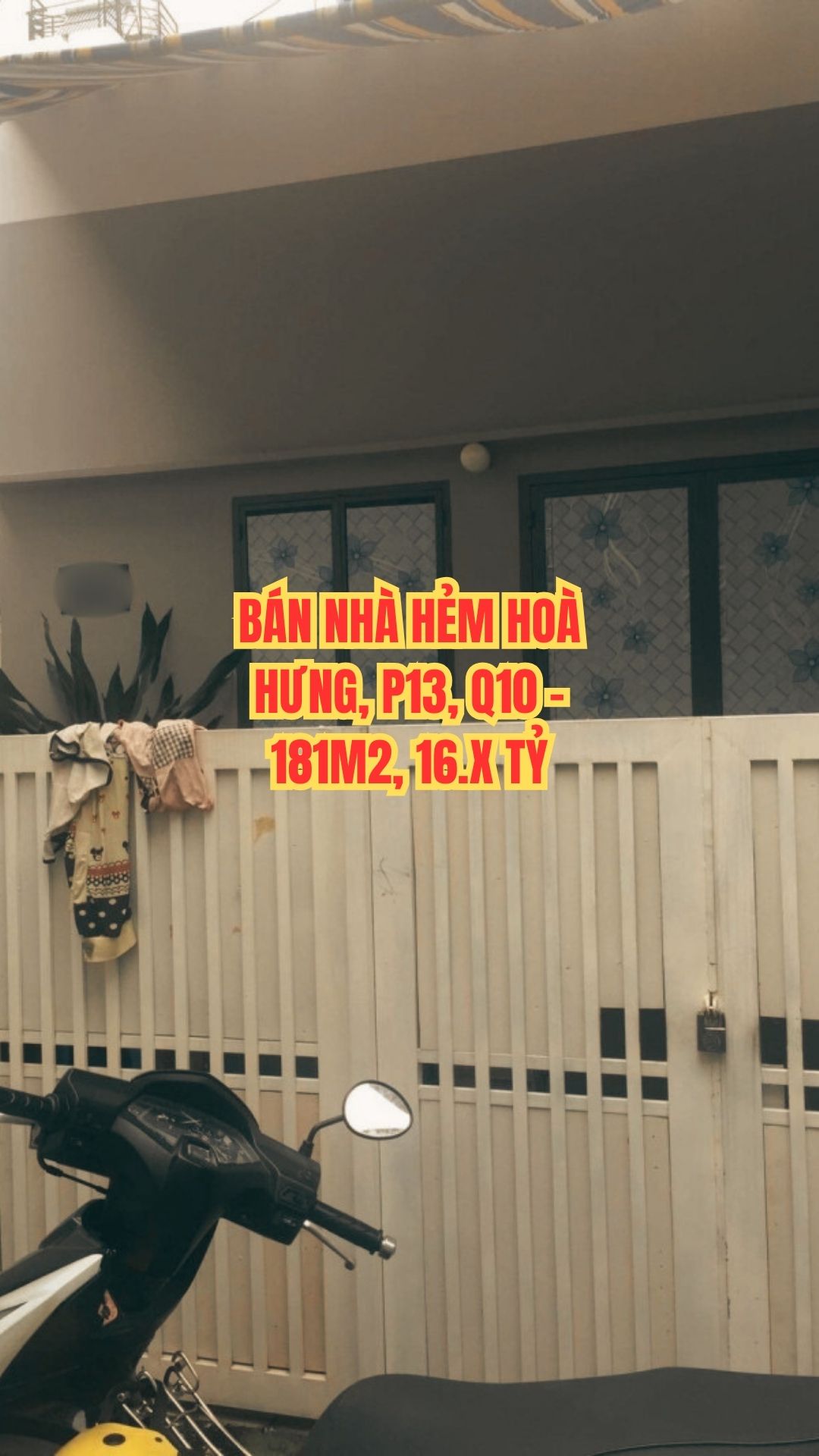 BÁN NHÀ HẺM HOÀ HƯNG, P13, Q10 – 181M2, 16.X TỶ, LÝ TƯỞNG XÂY CHDV
