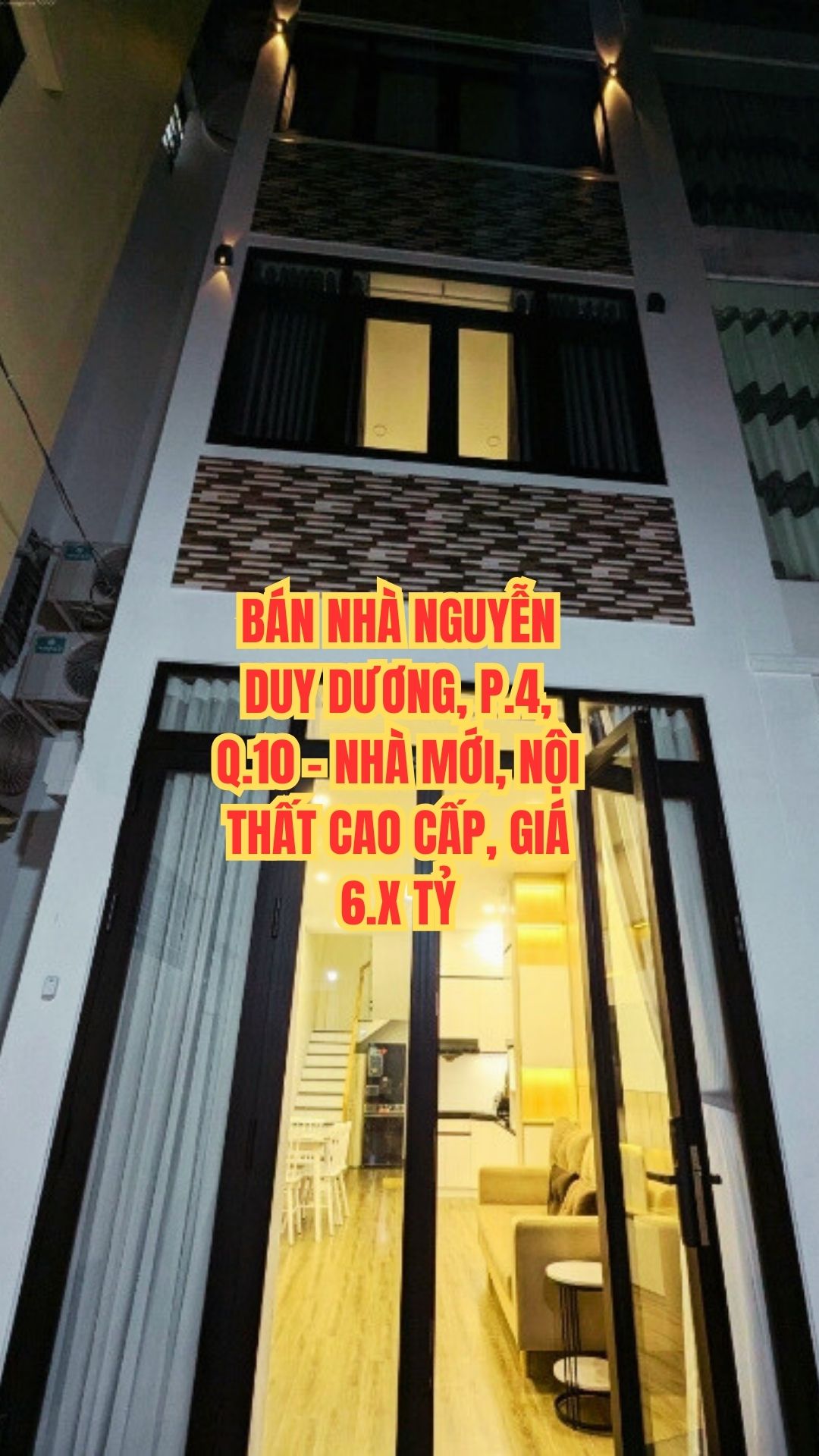 BÁN NHÀ NGUYỄN DUY DƯƠNG, P.4, Q.10 - NHÀ MỚI, NỘI THẤT CAO CẤP, CÓ DÒNG TIỀN.
