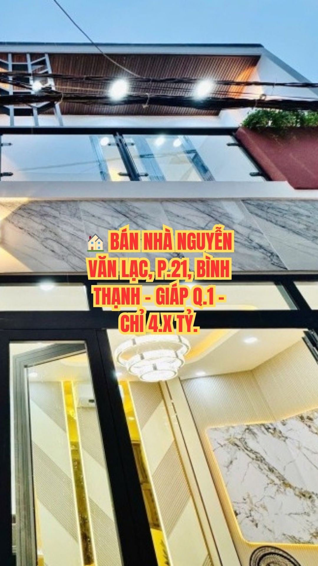 BÁN NHÀ NGUYỄN VĂN LẠC, P.21, BÌNH THẠNH - GIÁP Q.1 - CHỈ 4.X TỶ.