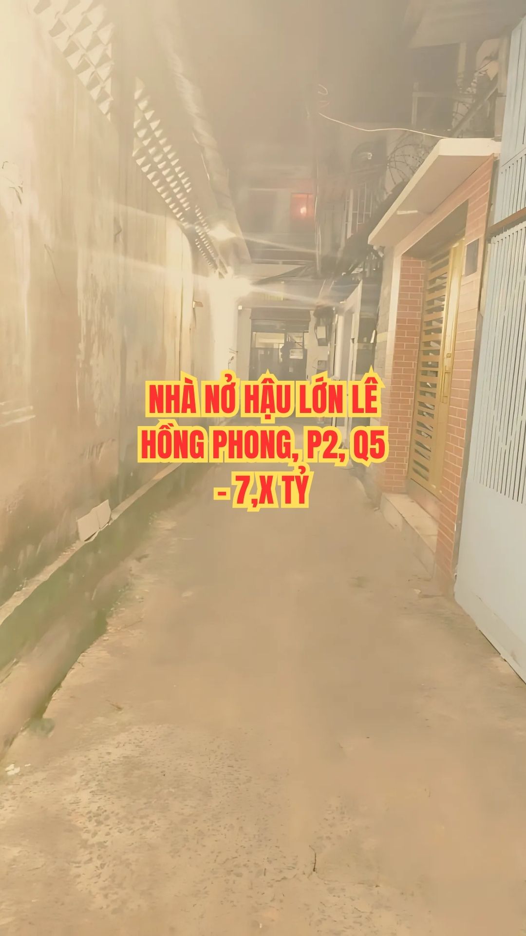 NHÀ NỞ HẬU LỚN LÊ HỒNG PHONG, P2, Q5 – 7,X TỶ, DIỆN TÍCH 97M2