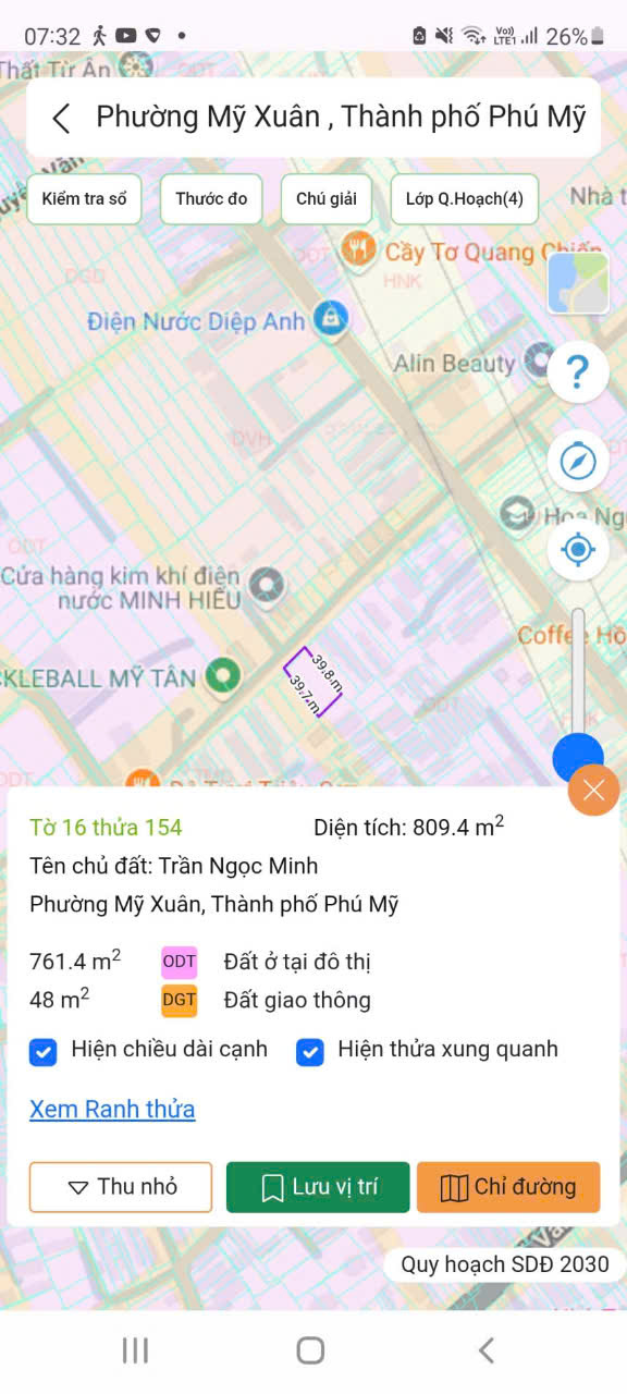 Chủ cần bán lô đất mặt tiền D10, ngang 20x 40 mỹ xuân phú mỹ