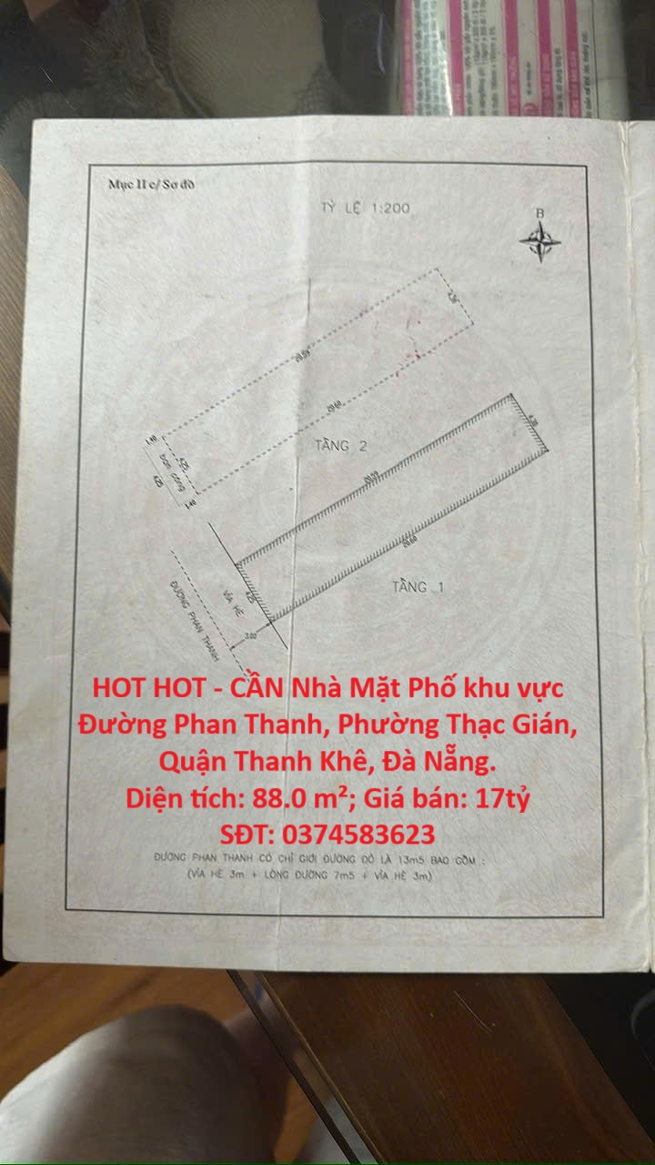 HOT HOT - CẦN Nhà Mặt Phố khu vực Đường Phan Thanh, Phường Thạc Gián, Quận Thanh Khê, Đà Nẵng.