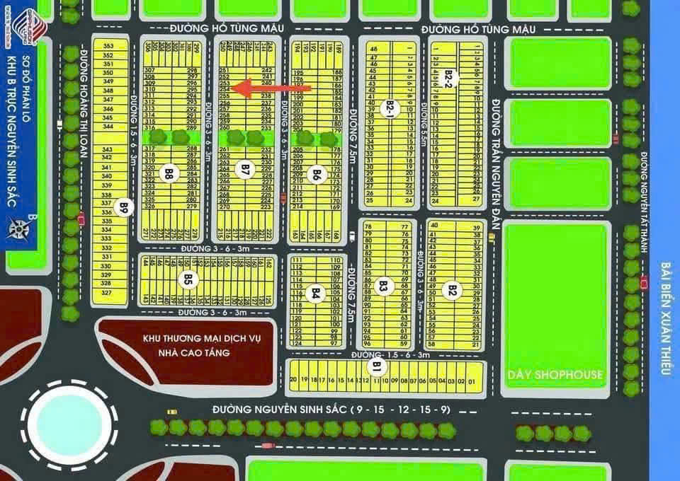 ☘️Chào bán lô đất đẹp đường Hoàng Thị Loan, Liên Chiểu, Đà Nẵng Dt' 143,5 mét, ngang 7, có mặt tiền sau 6 mét