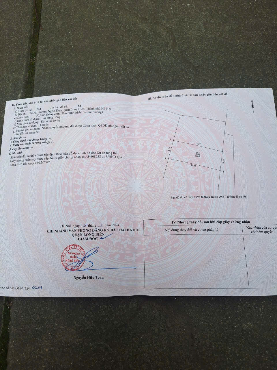 Nhanh Tay - Đất Ngọc Thụy - Cách Cầu Chương Dương 3km - 50m2 - 5Ty2