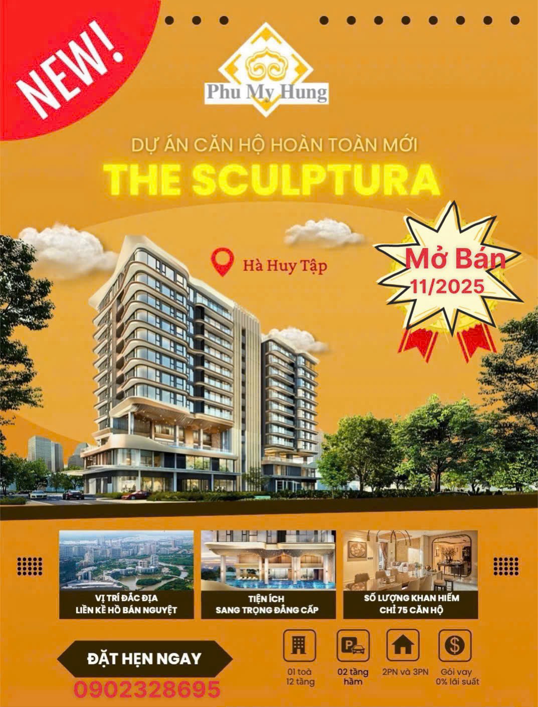 Ra mắt The Sculptura Phú Mỹ Hưng – Căn hộ nghệ thuật, vị trí vàng hiếm có tại Quận 7