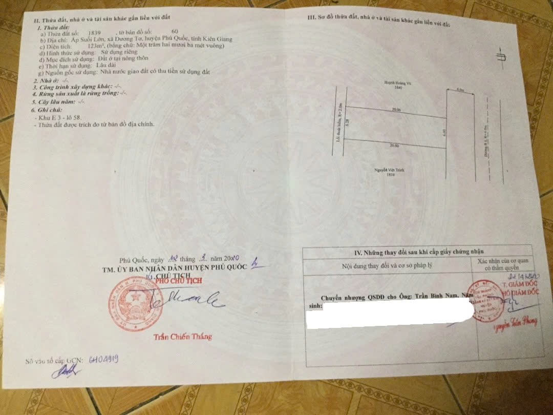 ĐẤT ĐẸP - GIÁ TỐT - Bán GẤP Lô Đất Tiềm Năng Tại Xã Dương Tơ, Tp Phú Quốc, Kiên Giang
