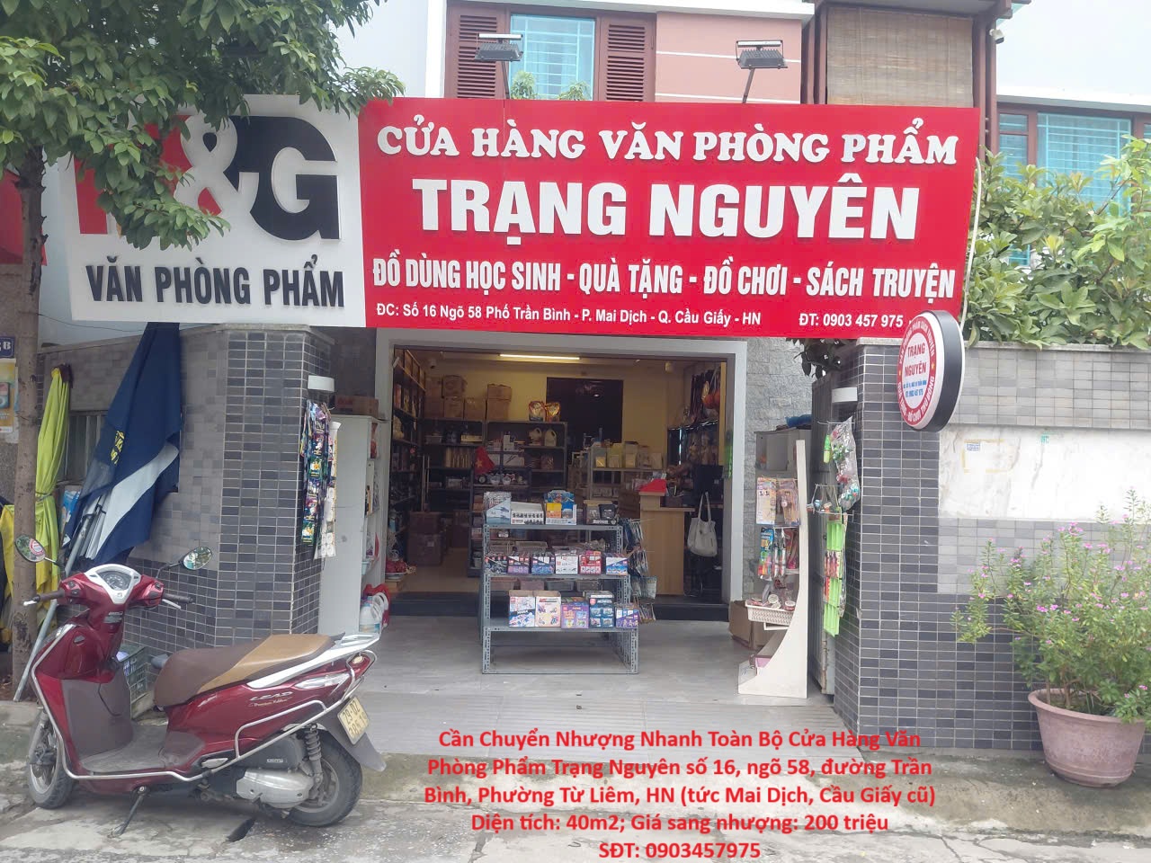 Cần Chuyển Nhượng Nhanh Toàn Bộ Cửa Hàng Văn Phòng Phẩm Trạng Nguyên phường Từ Liêm, Tp Hà Nội
