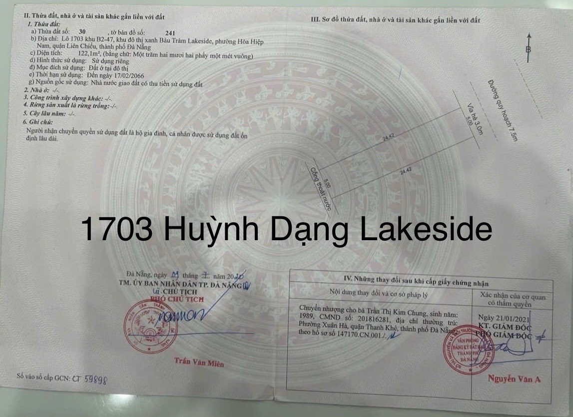 Bán đất đường Huỳnh Dạng - Khu đô thị xanh Bàu Tràm Lakeside