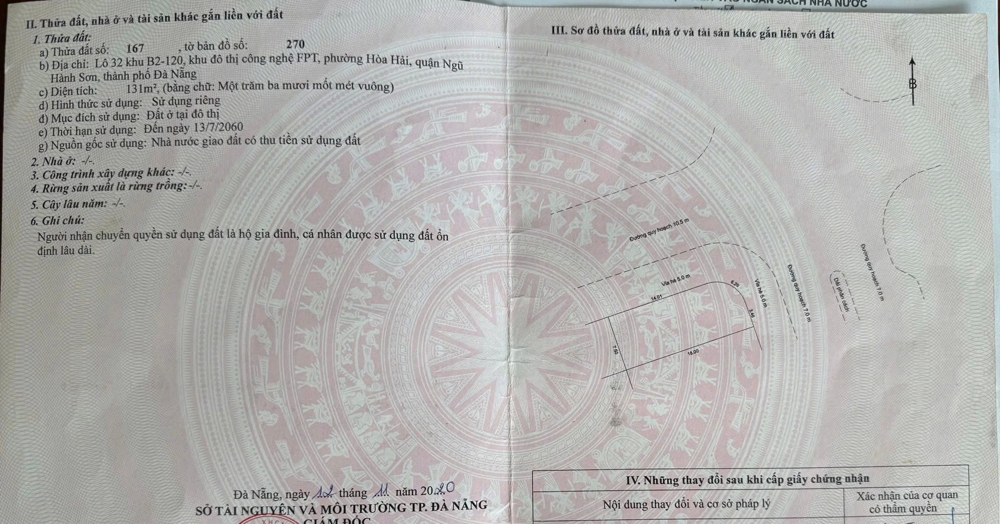 Bán Lô góc 2 mặt tiền đường 26m và đường 10m5 trục chính -Gần trường ĐH FPT