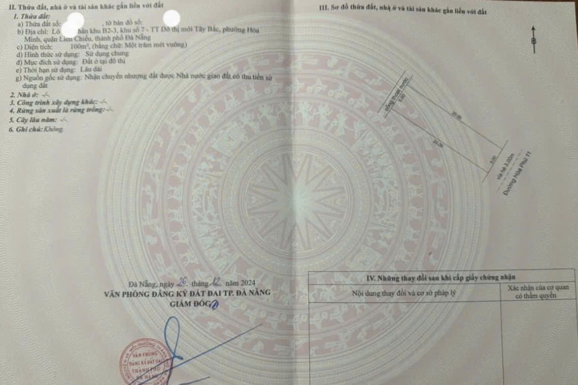 Bán đất đường Hòa Phú 11 - Gần đường Hoàng Thị Loan