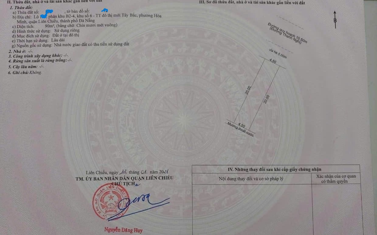 Bán đất mt đường 10m5 Thanh Nghị - gần Mega Market