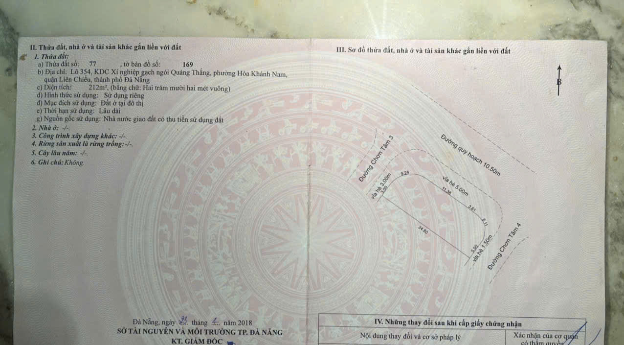 Bán đất 3 mặt tiền đường 10,5m Thanh Nghị - Vị Trí có 1-0-2 - Thông Nguyễn Sinh Sắc