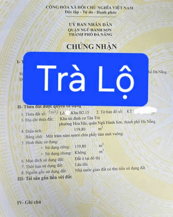 Bán đất đường Trà Lộ - thông đường Trường Sa - xây căn hộ rất đẹp