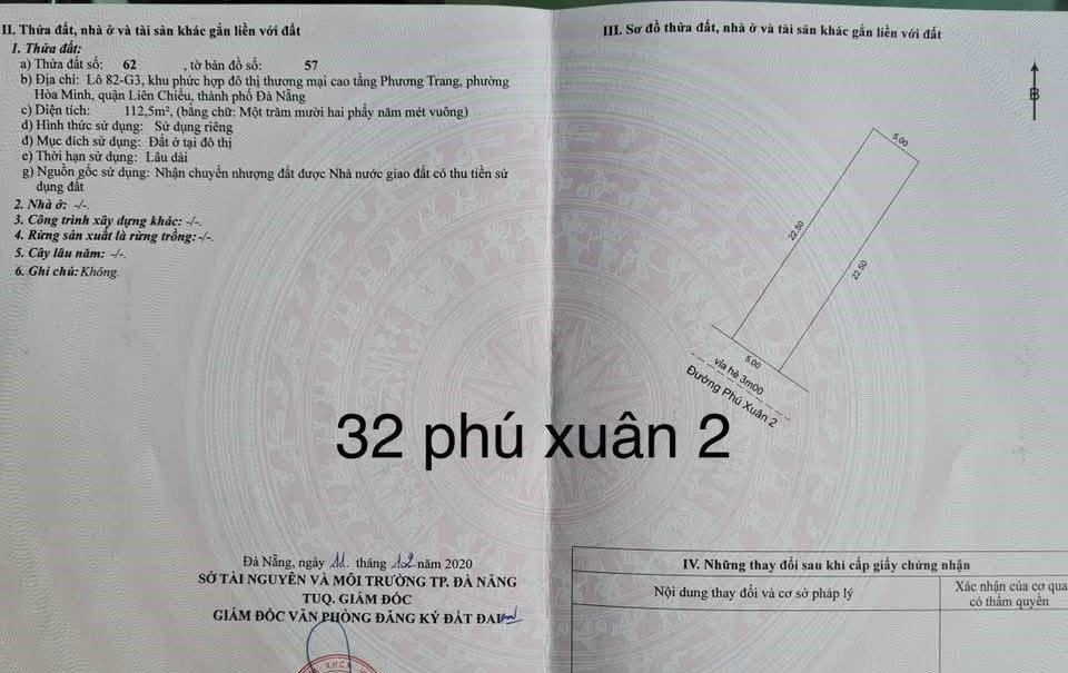 Bán đất đường Phú Xuân 2 - sát Phùng Hưng - khu điện âm