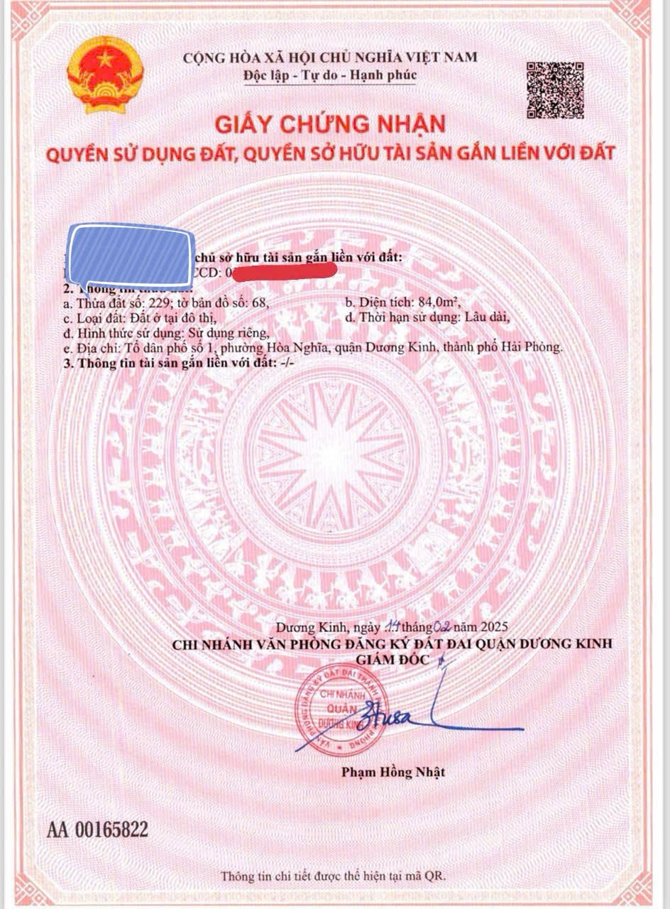 BÁN LÔ ĐẤT TUYẾN 2 HÒA NGHĨA – GẦN VINHOMES DƯƠNG KINH – GIÁ CHỈ 23,x TRIỆU/M²! ZALO 0567 222 555