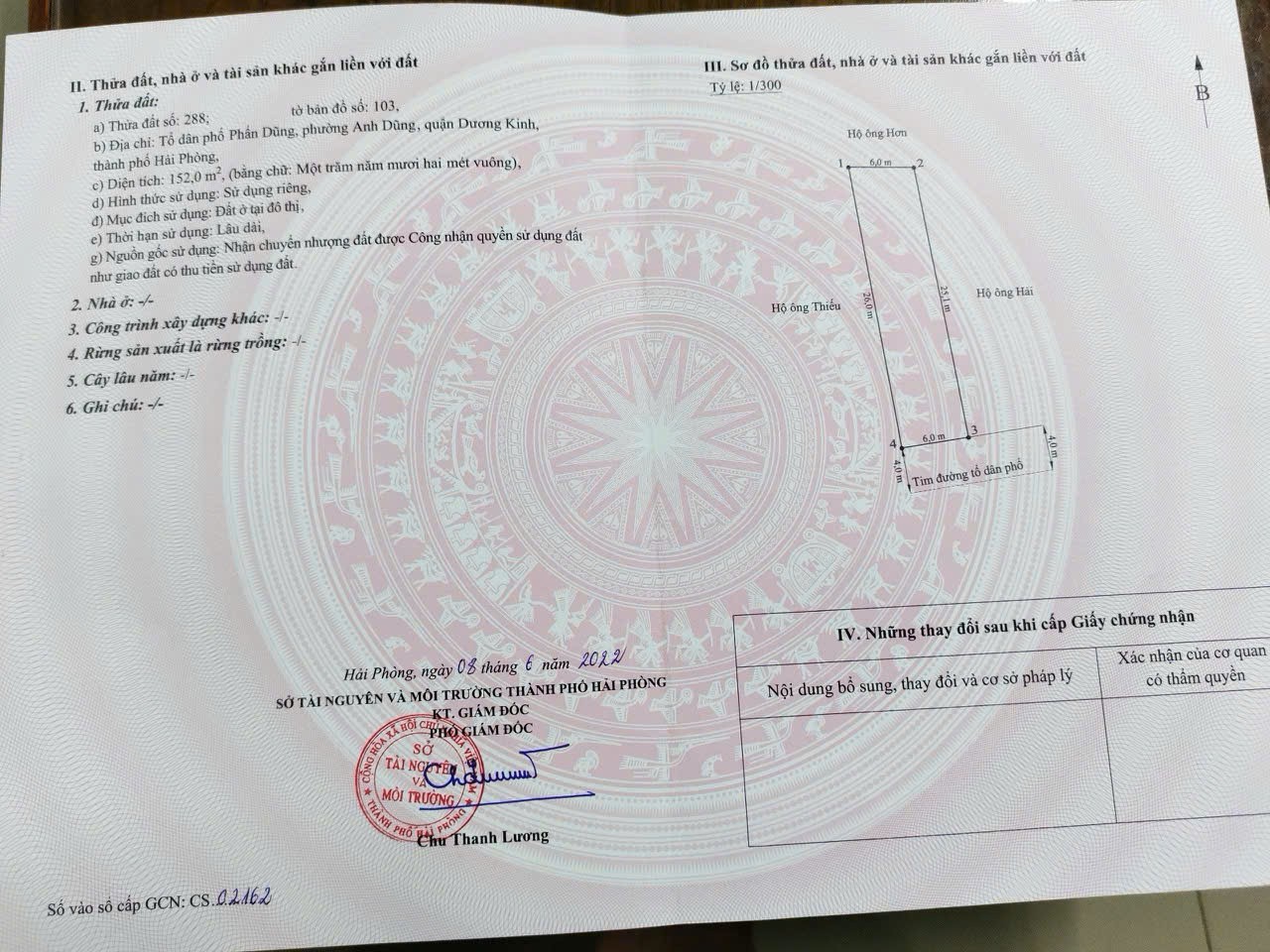 LÔ ĐẤT ĐẸP 152M² – MẶT TIỀN 6M – ĐƯỜNG 9M Ô TÔ TRÁNH – PHẤN DŨNG, DƯƠNG KINH – GIÁ CHỈ 3XTR/M² – ZALO 0567 222 555