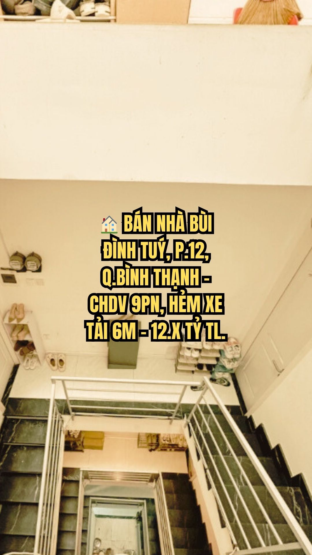 BÁN NHÀ BÙI ĐÌNH TUÝ, P.12, Q.BÌNH THẠNH - CHDV 9PN, HẺM XE TẢI 6M - 12.X TỶ TL.
