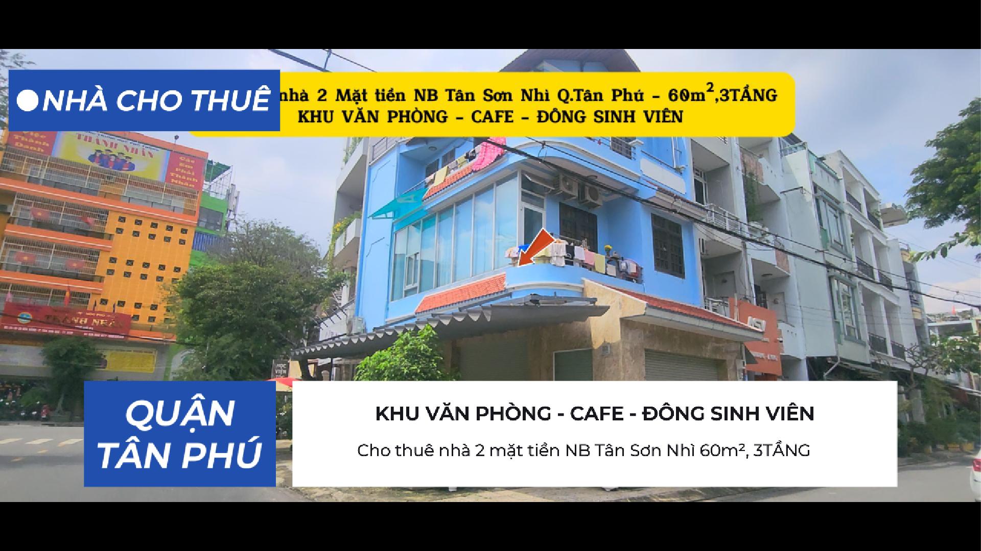 Cho thuê nhà mặt tiền Lũy Bán Bích 106m², 4TẦNG - KHU THƯƠNG HIỆU SẦM UẤT
