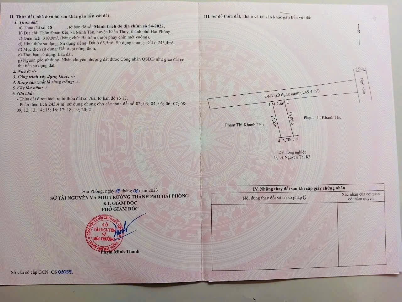 Đất đẹp giá đầu tư – Minh Tân Kiến Thụy – 9xx triệu – Sổ đỏ trao tay – ZALO 0567 222 555