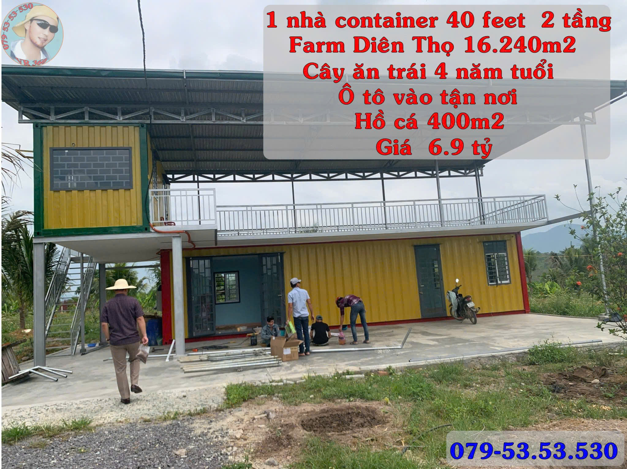 Bán Farm Nghỉ Dưỡng 16.240m² Diên Thọ, Diên Khánh – Có Nhà Container 2 Tầng, Hồ Cá 400m², Cây Trái Trĩu Quả – Giá Chỉ