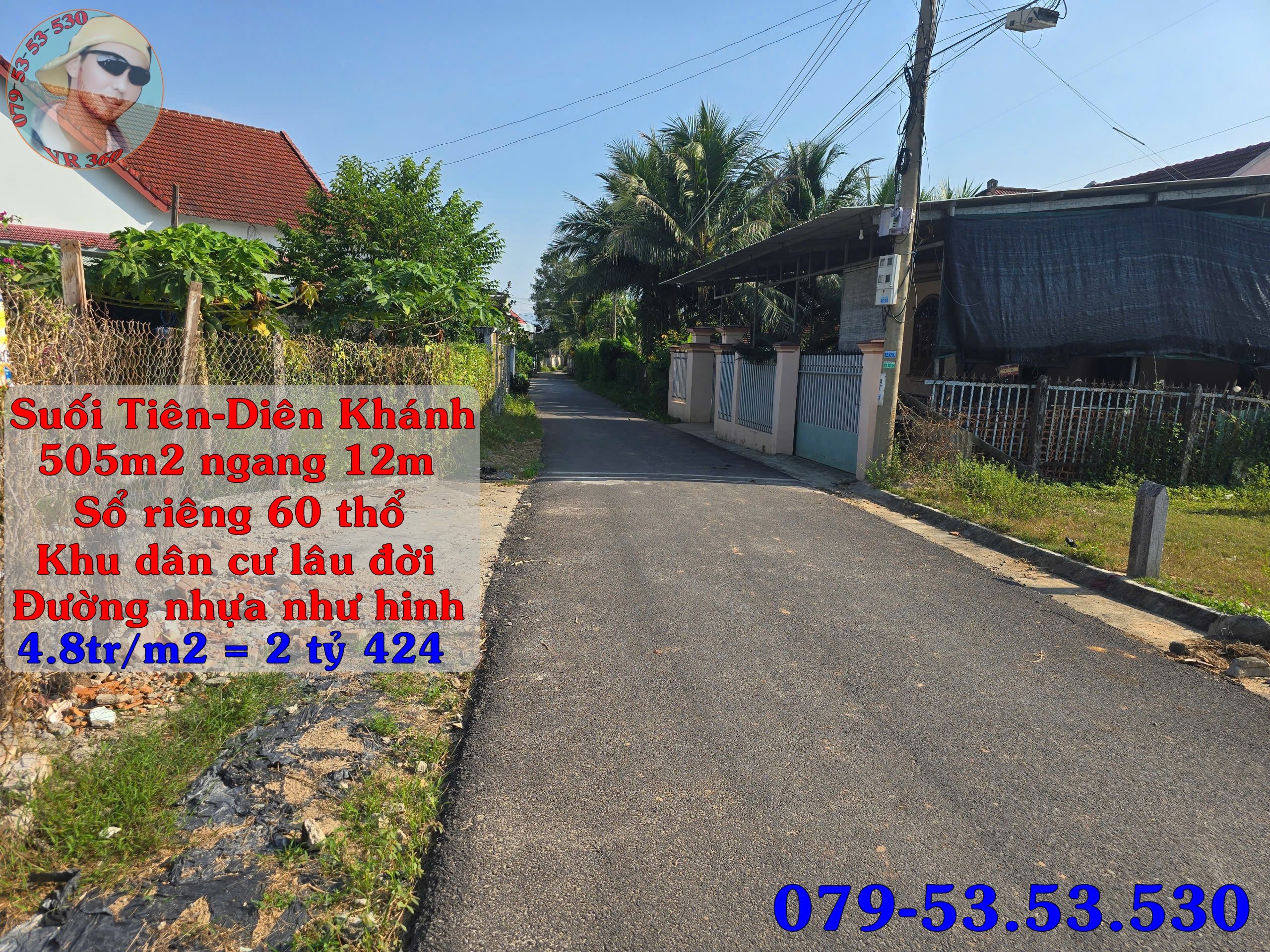 Lô suối tiên Diên Khánh Siêu rẻ, chỉ 4.8tr/m2 cam đoàn rẻ nhất khu vực. 505m2 ngang 12m có thổ cư và cây ăn trái