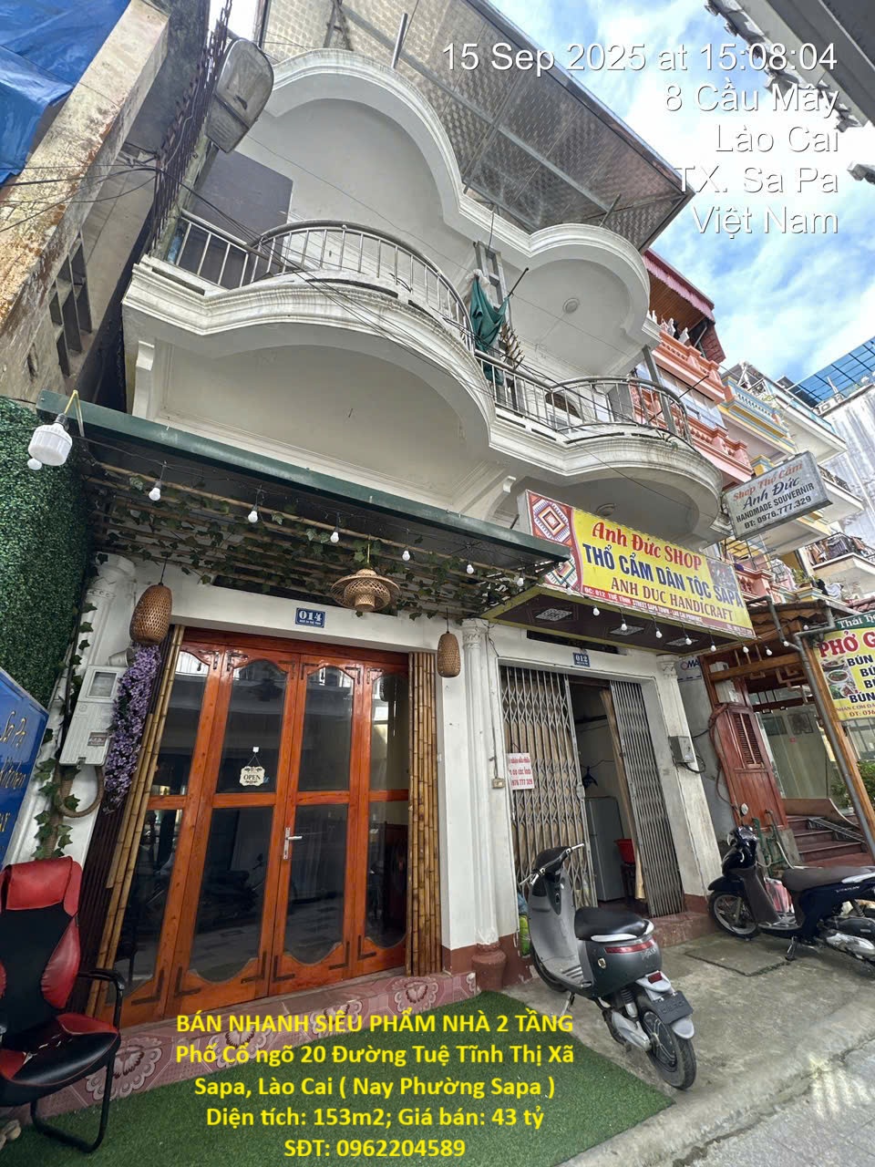 BÁN NHANH SIÊU PHẨM NHÀ 2 TẦNG Phố Cổ ngõ 20 Đường Tuệ Tĩnh Thị Xã Sapa, Lào Cai ( Nay Phường Sapa )