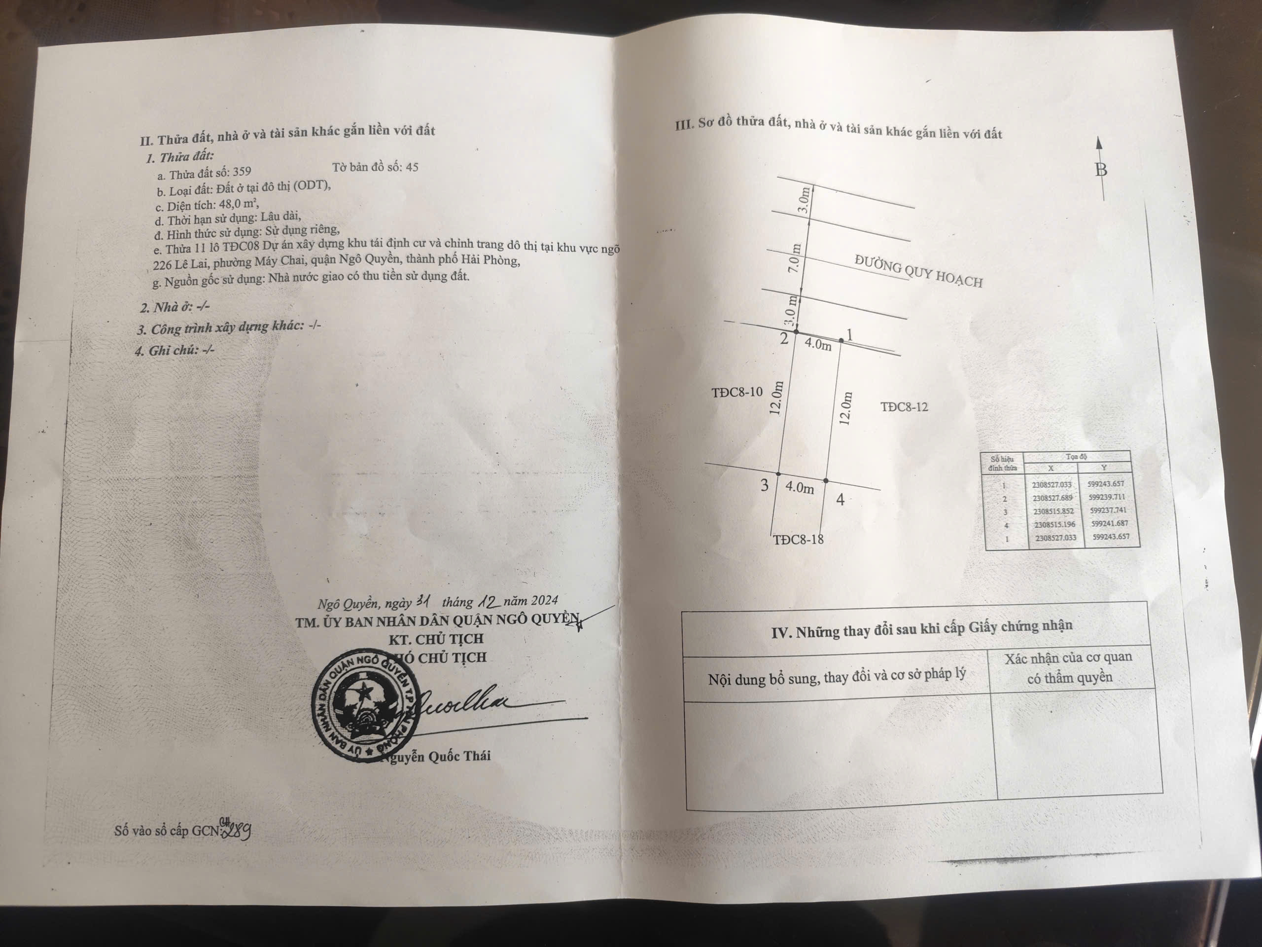 Bán Lô Đất Đẹp TDC08 Lê Lai – Ngô Quyền, Hải Phòng Sổ Đỏ Chính Chủ – Giá Cực Tốt