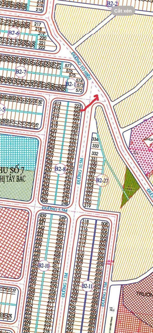 Chào bán lô đất Hòa Phú 9, gần Tô Hiệu, thông Trần Triệu Luật, gần Hoàng Thị Loan, gần Biển. - Diện tích: 90m2, ngang