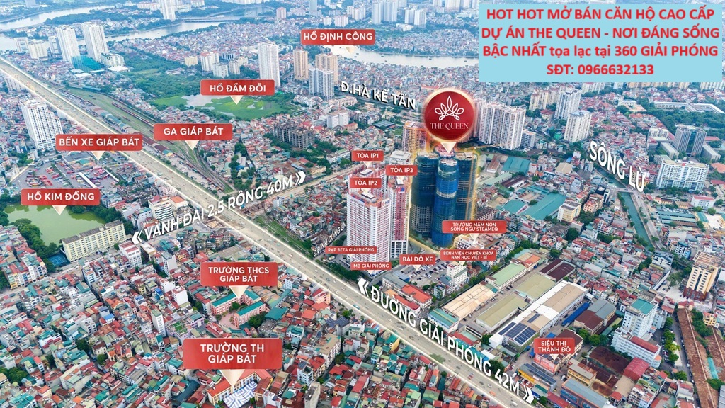 HOT HOT MỞ BÁN CĂN HỘ CAO CẤP DỰ ÁN THE QUEEN - NƠI ĐÁNG SỐNG BẬC NHẤT tọa lạc tại 360 GIẢI PHÓNG