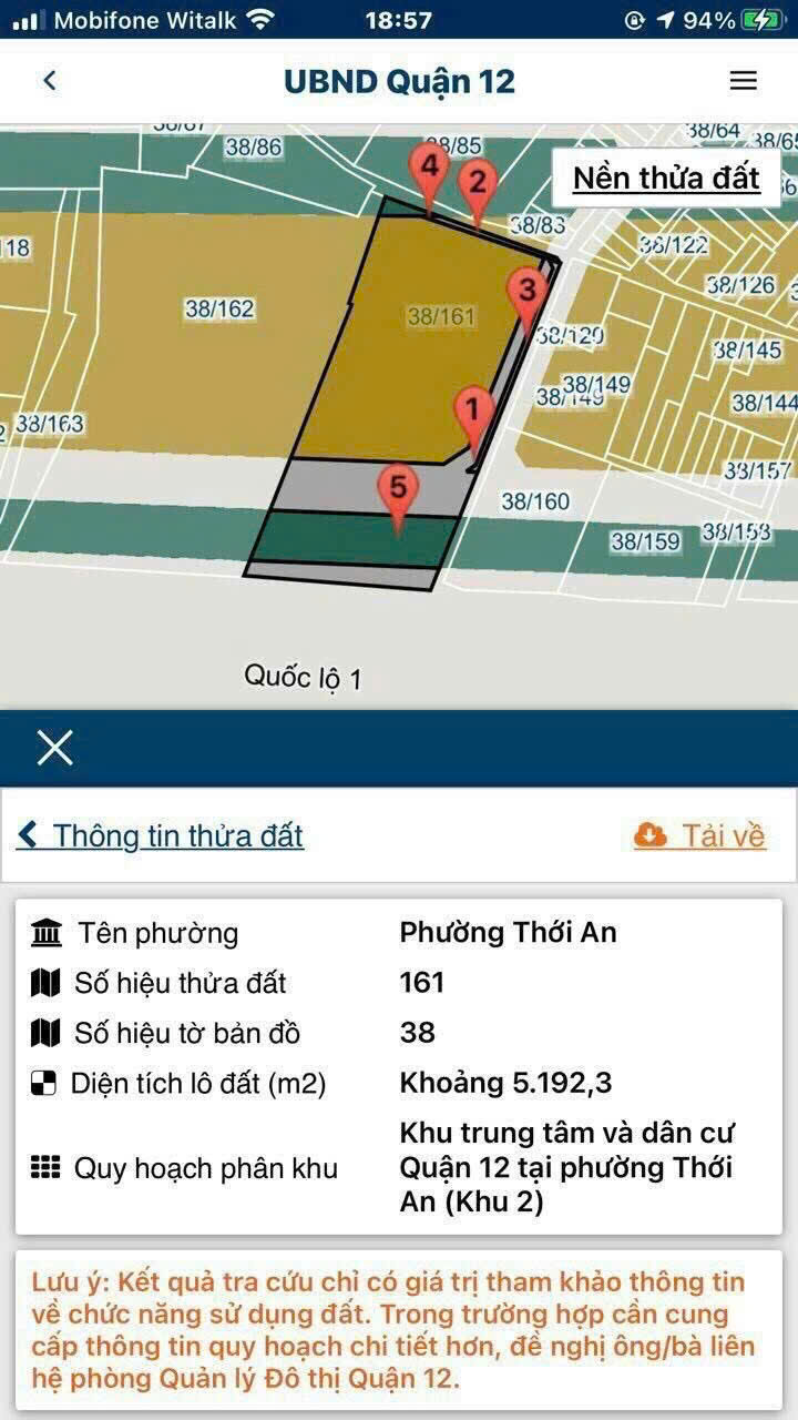 SIÊU PHẨM LÔ GÓC (50x100) 3 MẶT TIỀN QUỐC LỘ 1A, P.THỚI AN, Q.12