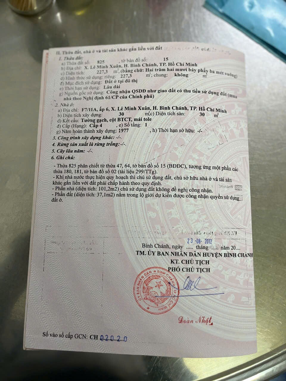 CHÍNH CHỦ CẦN BÁN NHÀ VÀ ĐẤT tại Xã Lê Minh Xuân, Huyện Bình Chánh, TP Hồ Chí Minh