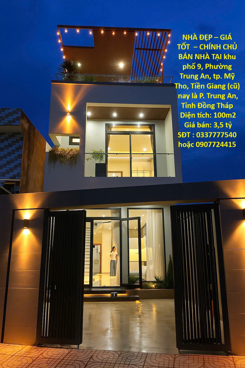 NHÀ ĐẸP – GIÁ TỐT – CHÍNH CHỦ BÁN NHÀ TẠI khu phố 9, Phường Trung An, tp. Mỹ Tho, Tiền Giang (cũ)