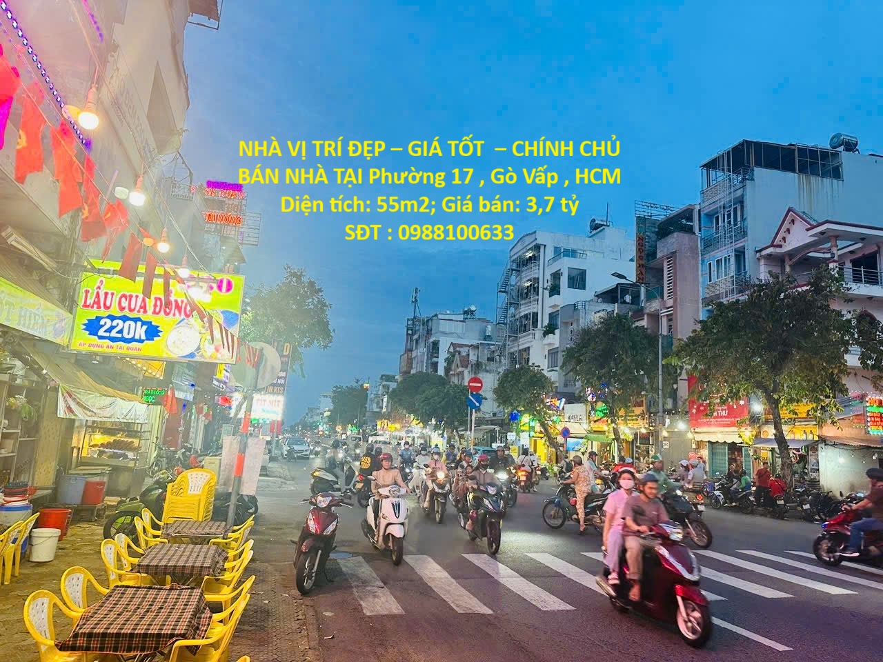 NHÀ VỊ TRÍ ĐẸP – GIÁ TỐT – CHÍNH CHỦ BÁN NHÀ TẠI Phường 17 , Gò Vấp , HCM