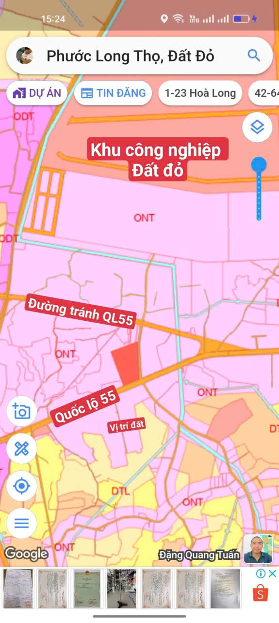 Diện tích 576,4m2 (7x83) có 100m thổ cư