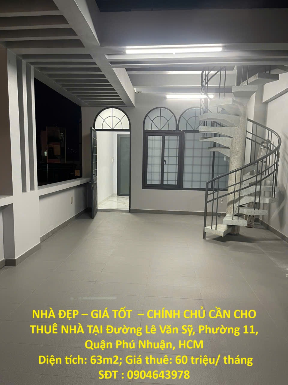 NHÀ ĐẸP – GIÁ TỐT – CHÍNH CHỦ CẦN CHO THUÊ NHÀ TẠI Đường Lê Văn Sỹ, Phường 11, Quận Phú Nhuận, HCM