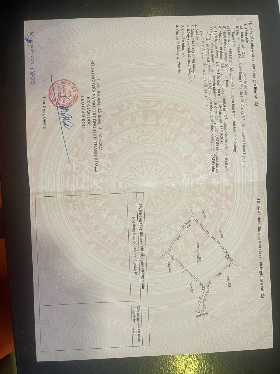 HOT HOT - CẦN BÁN LÔ ĐẤT VỊ TRÍ ĐẸP TẠI Xã Vân Am,Ngọc Lặc, Thanh Hóa