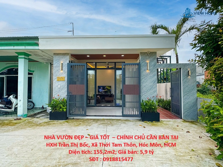 NHÀ VƯỜN ĐẸP – GIÁ TỐT – CHÍNH CHỦ CẦN BÁN TẠI HXH Trần Thị Bốc, Xã Thới Tam Thôn, Hóc Môn, HCM