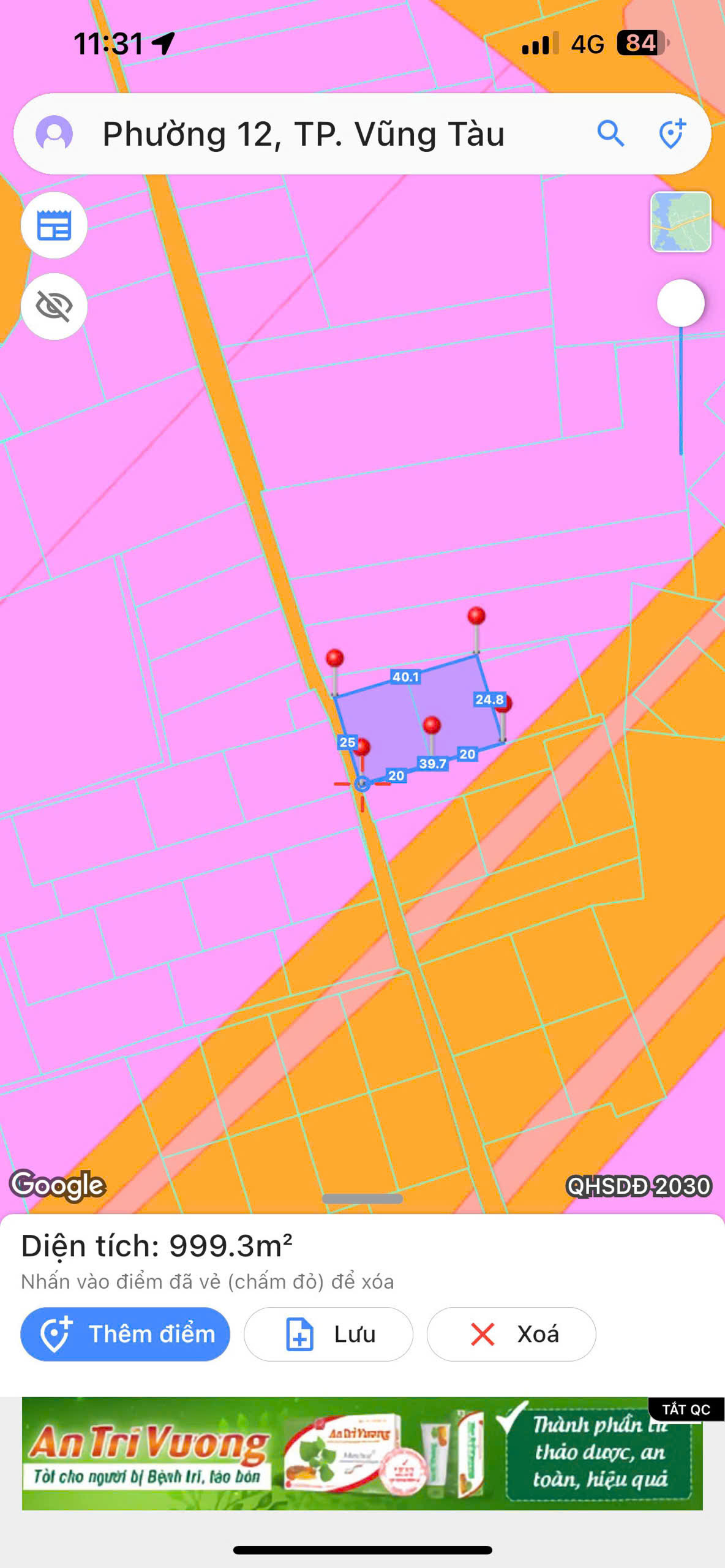 Cần bán 1000m2 Đất Phước Thắng P12 Dt ngang 40m x 25m đã quây tường rào cao ráo