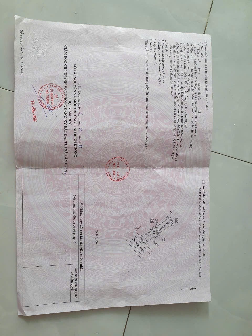 ĐẤT ĐẸP – GIÁ TỐT – CHÍNH CHỦ CẦN BÁN Tại Dx 07 Xã Tân Vĩnh Hiệp, Tân Uyên, Bình Dương