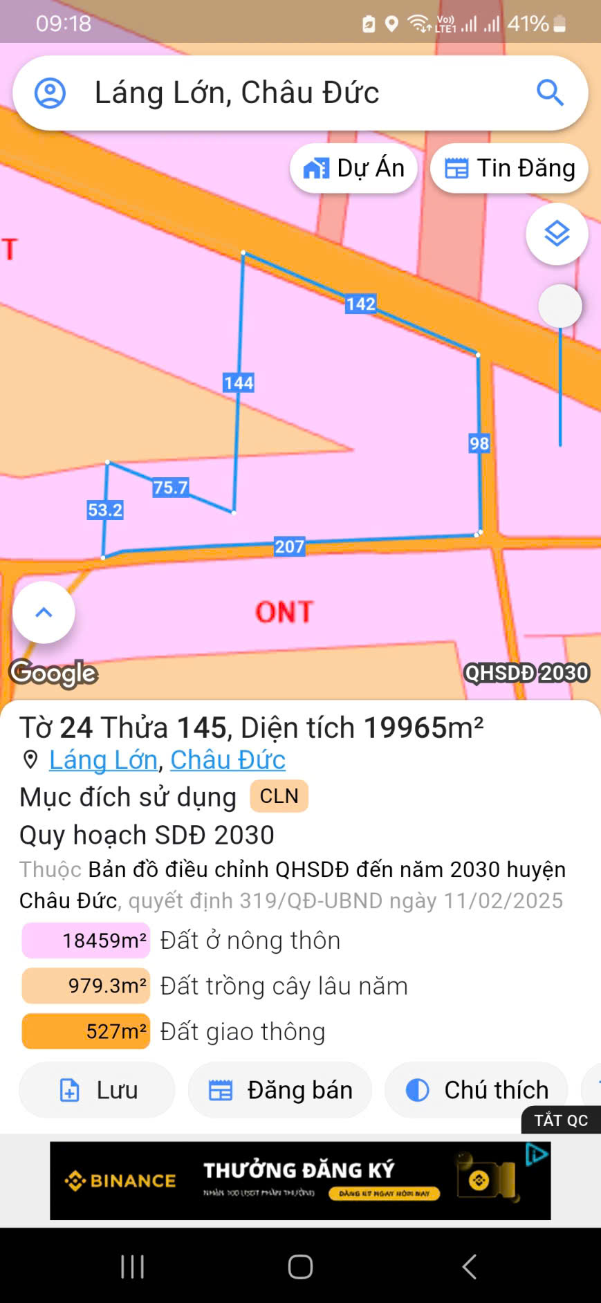 Hạ giá sốc chốt nhanh lô đất đẹp, khu dân cư hiện hữu: Đất lớn 20.000m2(gần 2ha), 3 mặt tiền đường nhựa lớn, trục chính