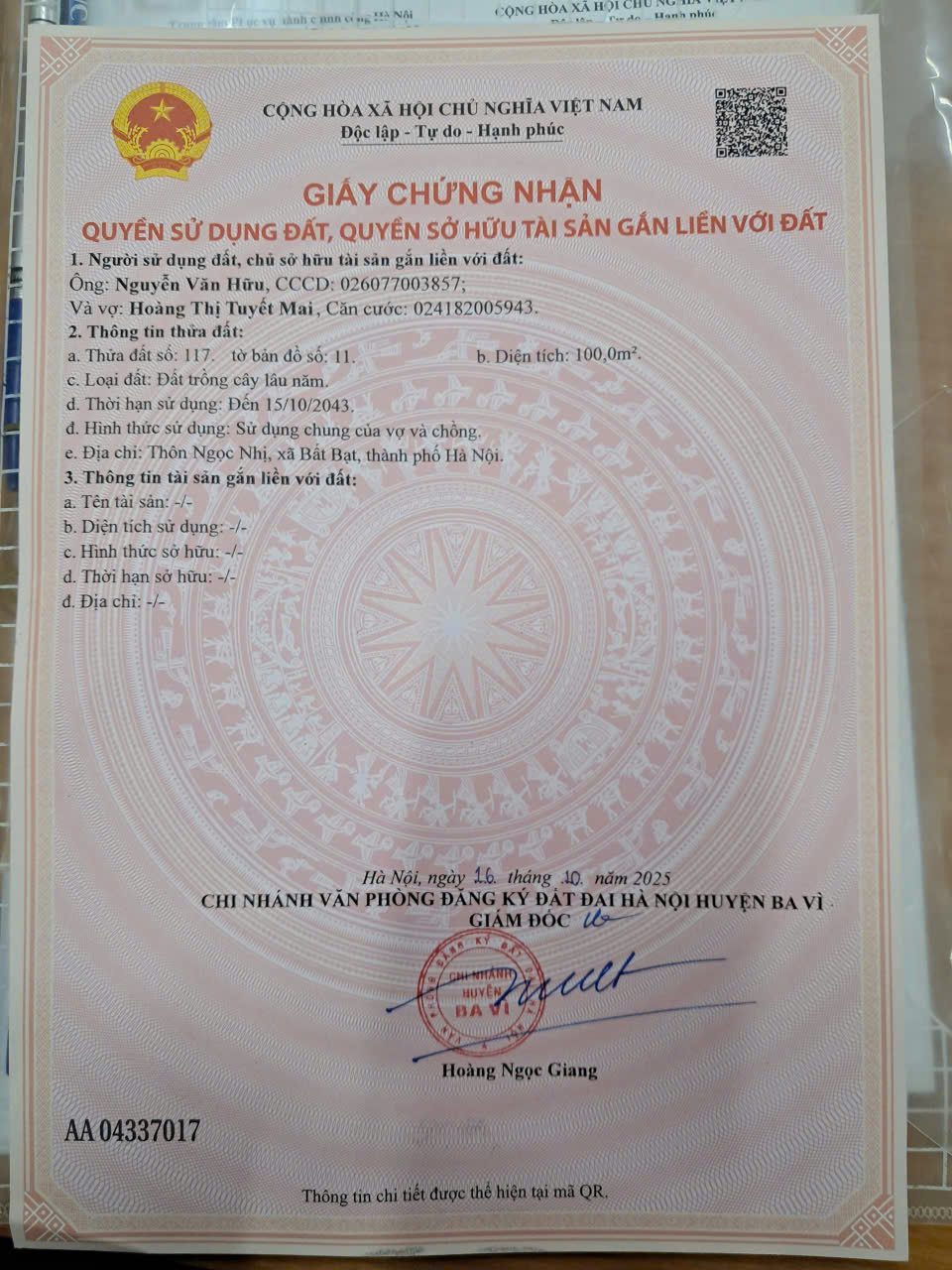 SỞ HỮU NGAY LÔ ĐẤT ĐẸP - GIÁ TỐT - Vị Trí Đắc Địa Tại Cẩm Lĩnh, Ba Vì, Hà Nội.