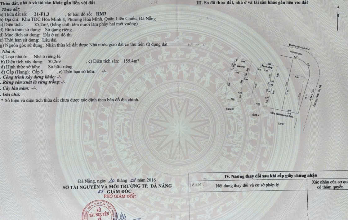 Bán nhà 3 tầng - Góc 2 mặt tiền đường Phan Thị Nể & Hòa Minh 4