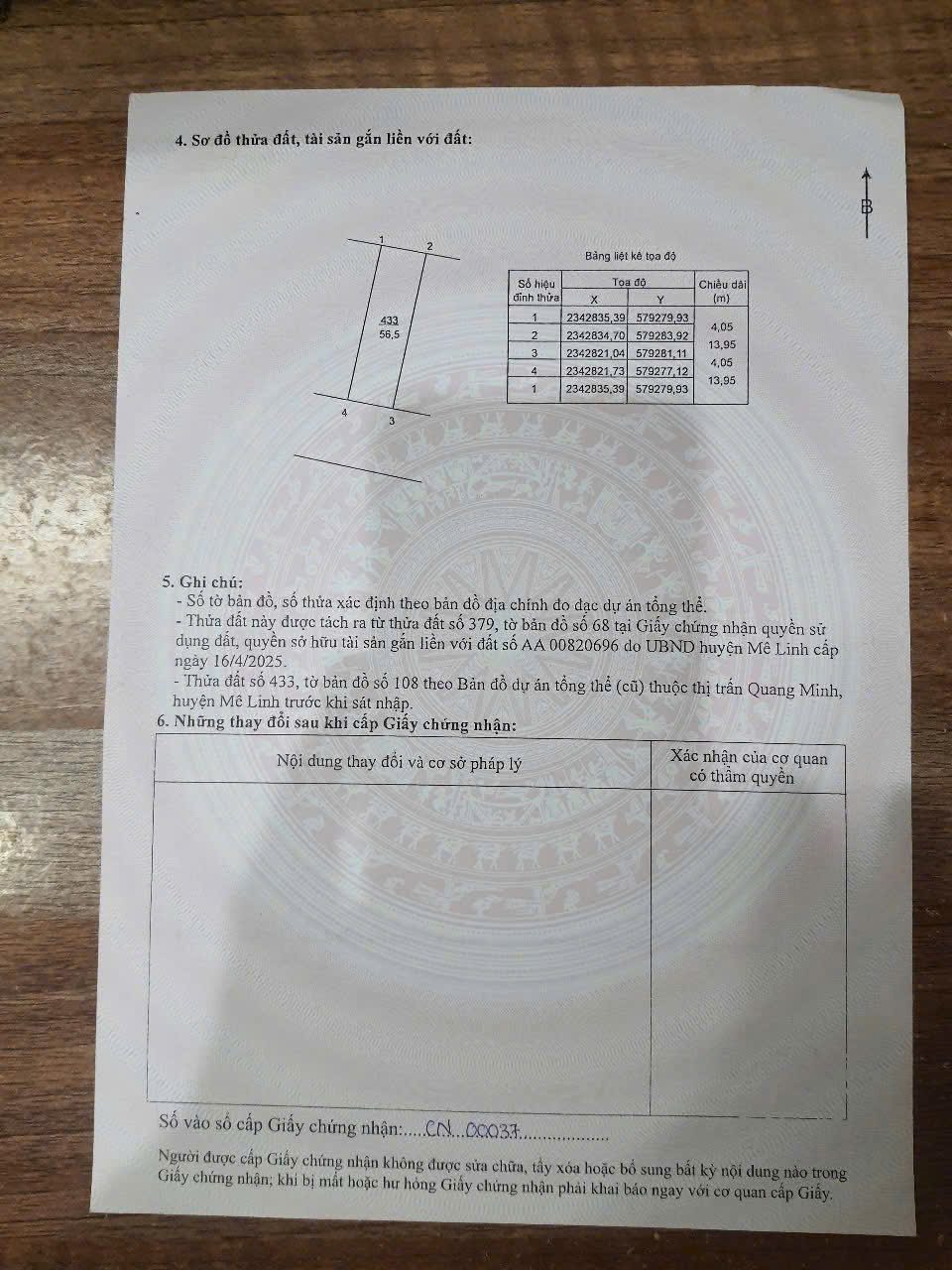 TỔ 10 TT QUANG MINH 56M.GẦN KĐT GIÁ NHỈNH 3 TỶ.LH CC 0963.688.777