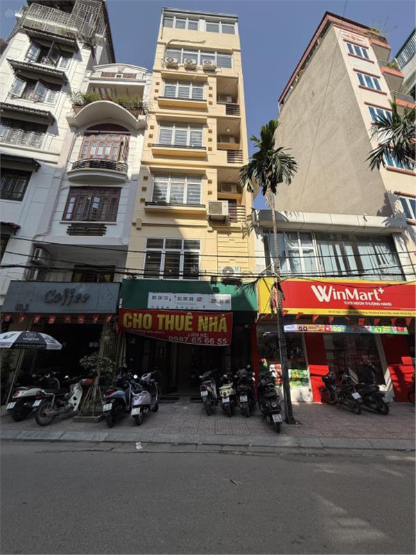Cho thuê nhà nguyên căn - số 39 mặt ngõ 221 Tôn Đức Thắng Đống Đa - vỉa hè - thang máy, 45m x 7 tầng, MT 5m.