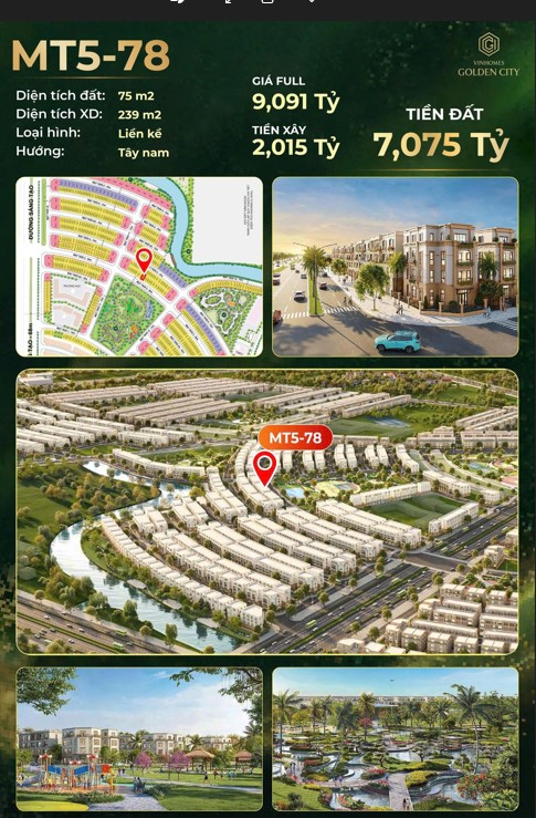 LIỀN KỀ 4 TẦNG – MT5A-20 VINHOMES GOLDEN CITY