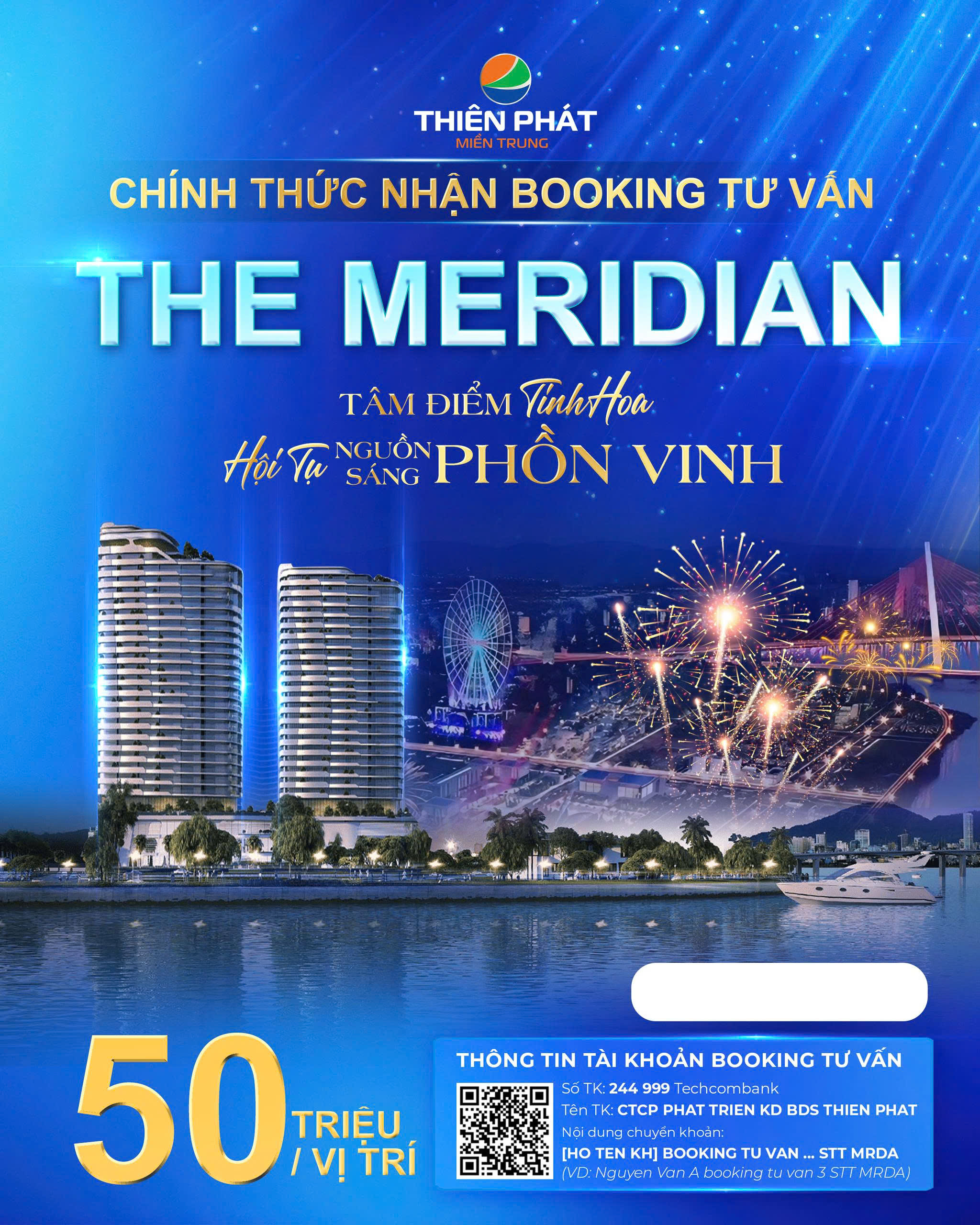 CHÍNH THỨC NHẬN BOOKING 50 TRIỆU/ VỊ TRÍ DỰ ÁN THE MERIDIAN ĐÀ NẴNG