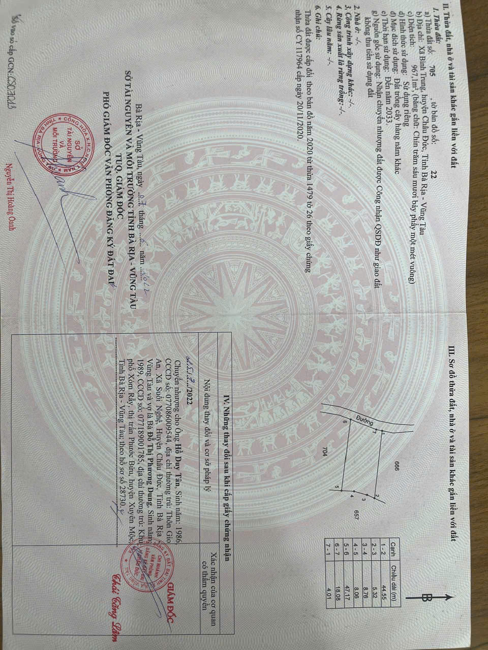 Chủ cần bán lô Bình Trung mt đường nhựa Cách đường 765 khoảng 700m